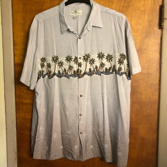 Men's Island Shores Hawaiian Shirt Short Sleeve Palm Trees XXL - Picture 1 of 5